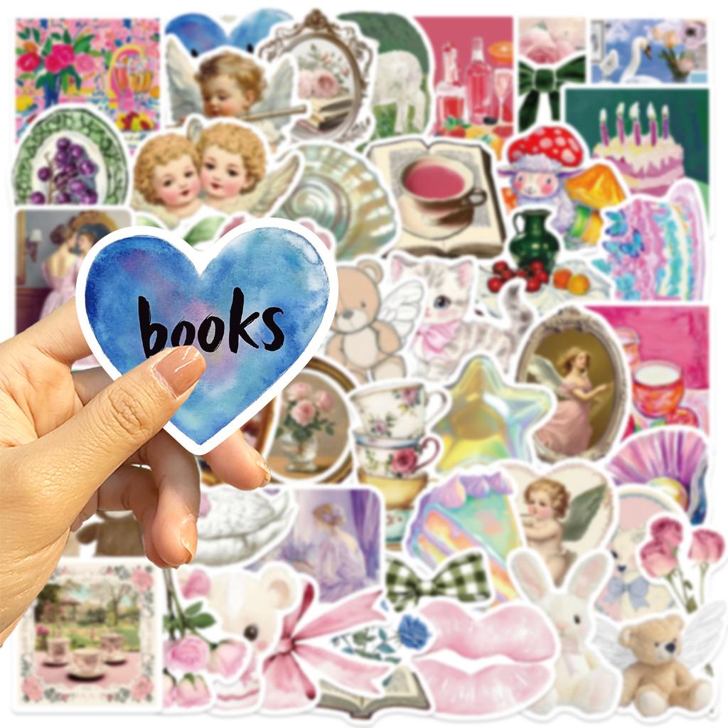 56 Cartoon Pink Mysterious Girl Graffiti Stickers Decorate Guitar Notebook Suitcase DIY Waterproof