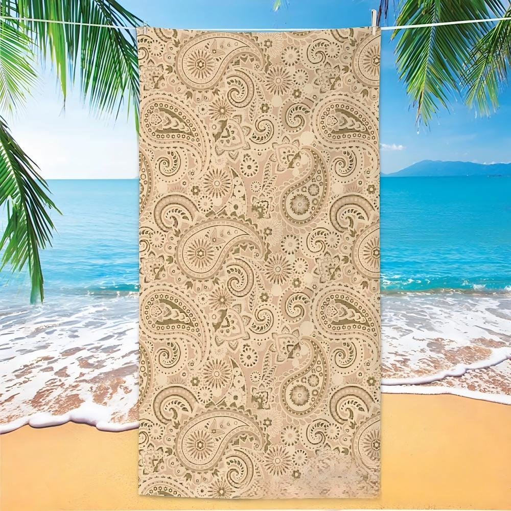 Boho Tribal Beach Towel Geometric Print Microfiber Quick Dry Bath Towel Beach Blanket 50x100cm