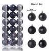 24Pcs 3cm Christmas Balls Christmas Tree Decoration Xmas Hanging Tree Pendants Home Party Christmas Tree Decor New Year Gifts