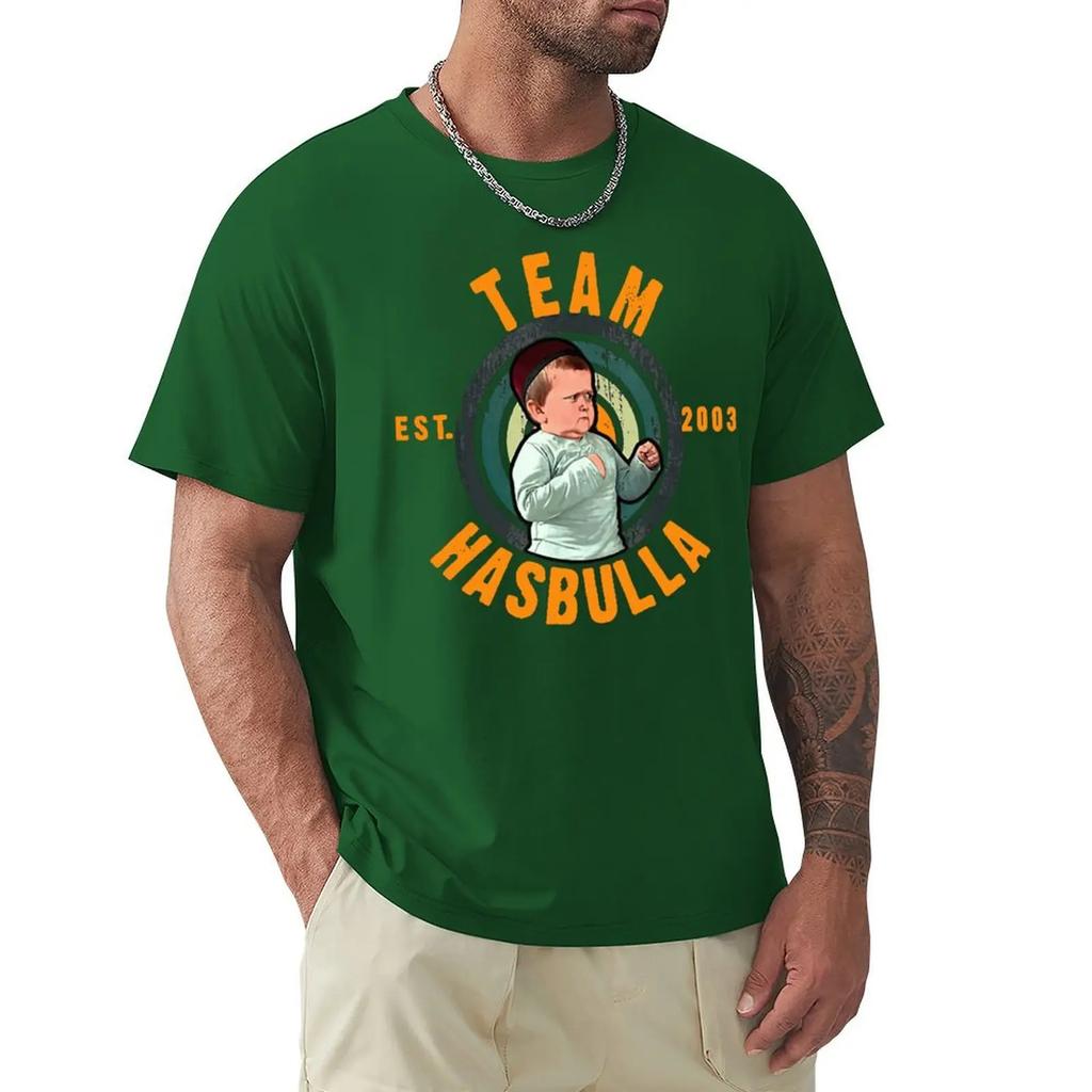 Team Hasbulla Smile Hasbulla Fighting Meme T Shirt Harajuku Short Sleeve T-shirt 100% Cotton Graphics Tshirt Tops