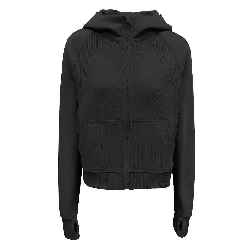 

Женское вязаное спортивное худи - Повседневное, Теплое, на молнии, с длинным рукавом, куртка для йоги Extra Large