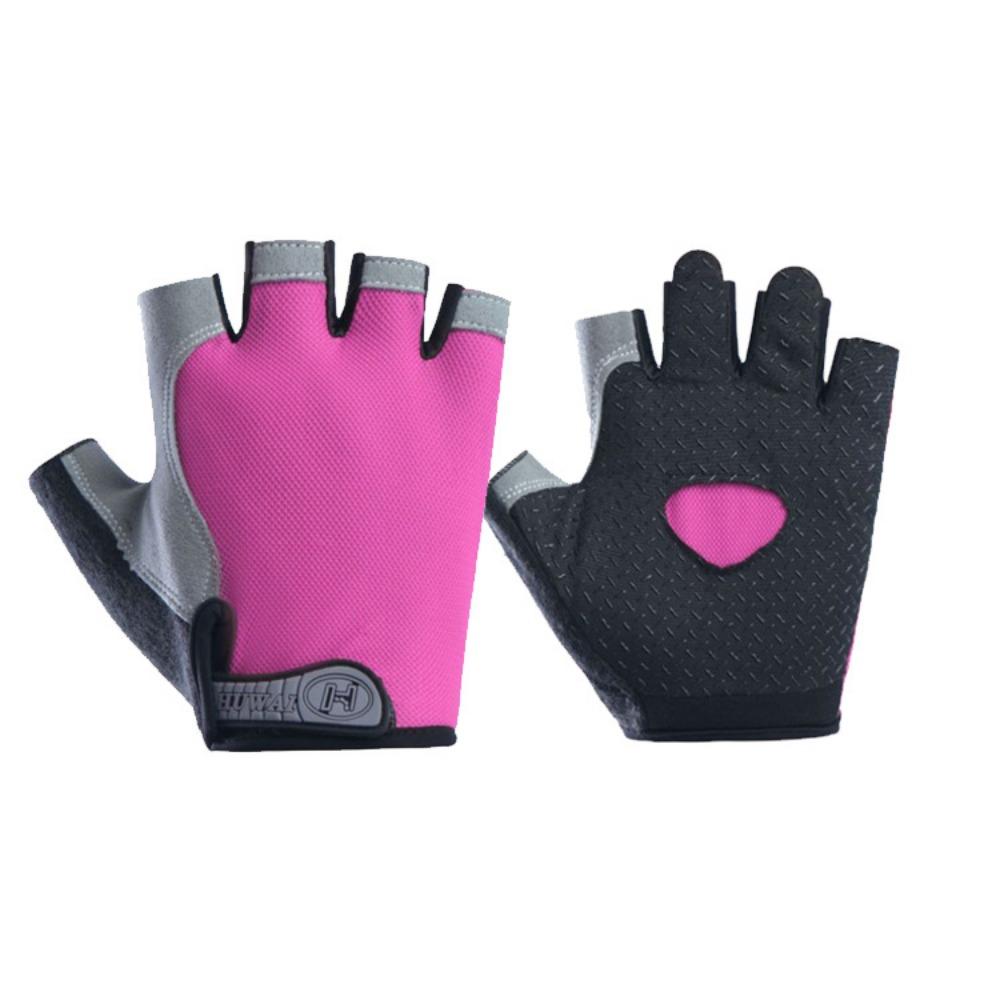 Male and Female Half Finger Outdoor Cycling Sports Mountaineering Yoga Fitness Shock Absorption Non-slip Breathable Finger Gloves