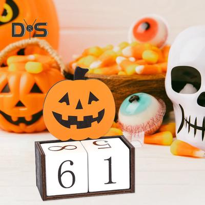 Cadılar Bayramı Ahşap Geri Sayım Takvimi Cadılar Bayramı Advent Takvimi El Yapımı Balkabağı Hayalet Kalesi Masa Üstü Dekorasyonu