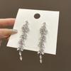 Elegant Tassel Leaf Earrings: High-End Sparkling Dangle Jewelry for Women, 2025
