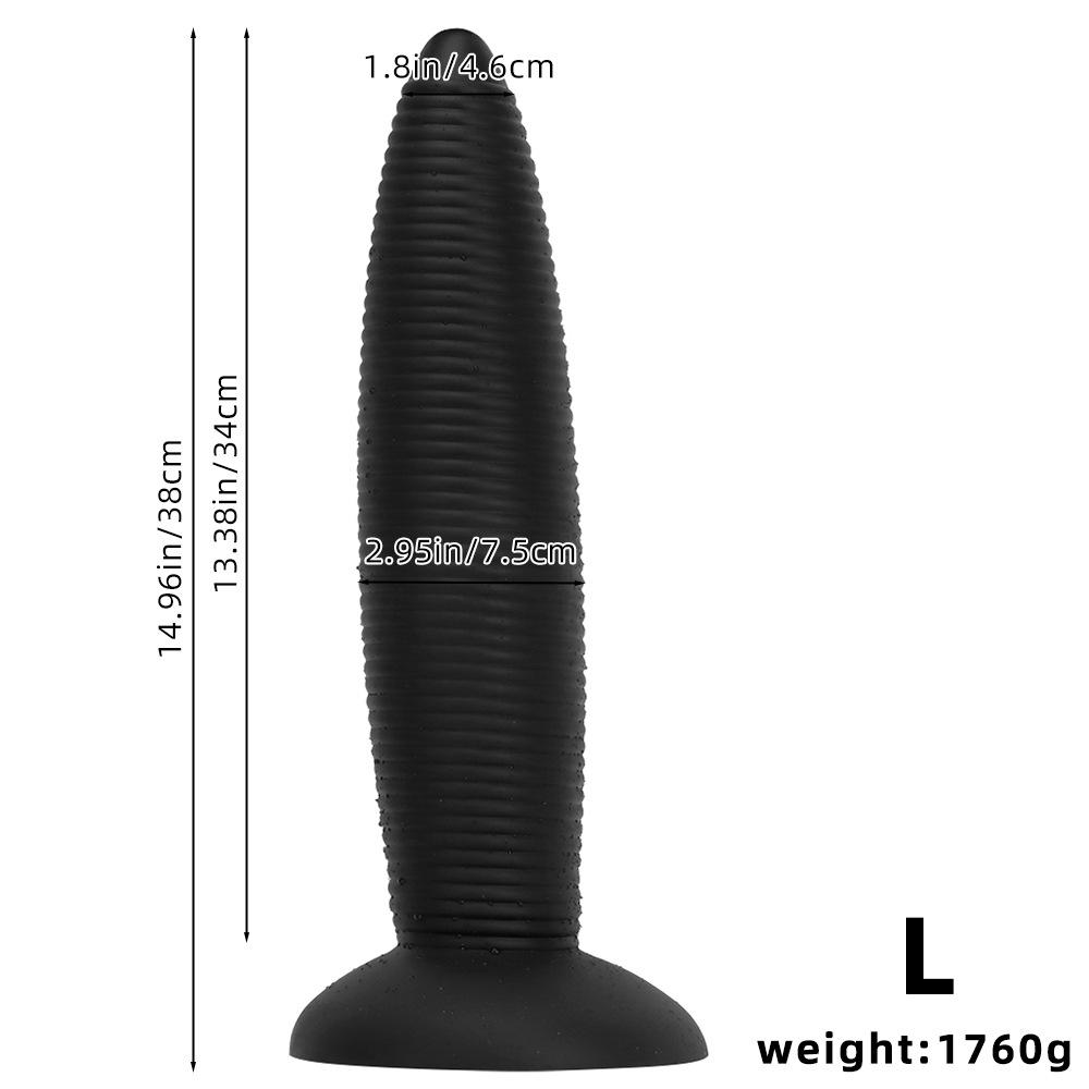 Silicone Pointed  Oversized  Ultra Long 8cm Thread  Giant Penis Anal Plug Boxing Supplies Oversized  Ultra Thick Male