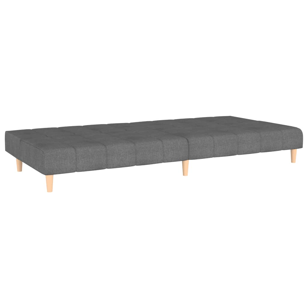 Vidaxl 2-Seater Foldable Sofa, Light Gray, Upholstered In Fabric