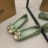 Fashion New French Bow Small Leather Shoes for Women Spring/Summer British Style Fashion Versatile Work One Step Single Shoes for Women
