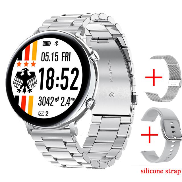 Bluetooth Anruf Smartwatch Damen EKG+PPG Multi-Sportmodus Fitnesstracker Wasserdicht Mode Damen Smartwatch Für Huawei