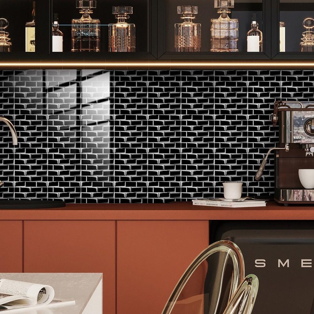 10 Pezzi PVC Adesivo Murale 3D 15*15cm Decorazione Murale Artistica Adesivi per Piastrelle Soggiorno Parete Sfondo Divano