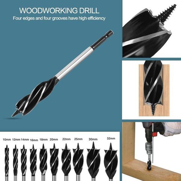 Set de burghie pentru melc pentru prelucrarea lemnului de 10-32 mm Burghie pentru lemn Burghiu pentru lemn Seturi de burghie pentru prelucrarea lemnului cu tăiere rapidă din oțel cu conținut ridicat de carbon