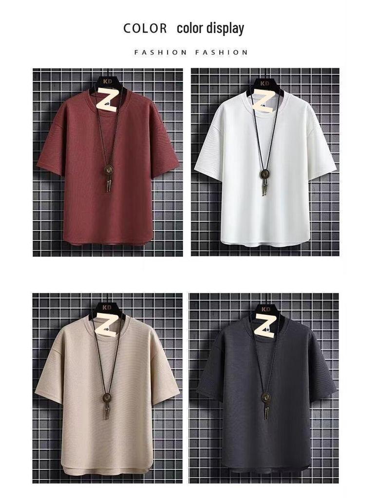 2024 Summer Men's Casual Sports Set: Trendy Short Sleeve T-shirt & Five-Point Shorts - Hong Kong Style