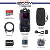 Zoom H4n Essential Handheld Recorder Bundle with Accessory Pack 32GB MicroSD Card 2 XLR Cables 4 AA Batteries and Charger