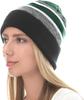 Custom Soft Cuff Pom Pom Stripe Knit Winter Beanie 3D Embroidered Skull Slouch Ski Hat Dot Plaid Character for Beach Business