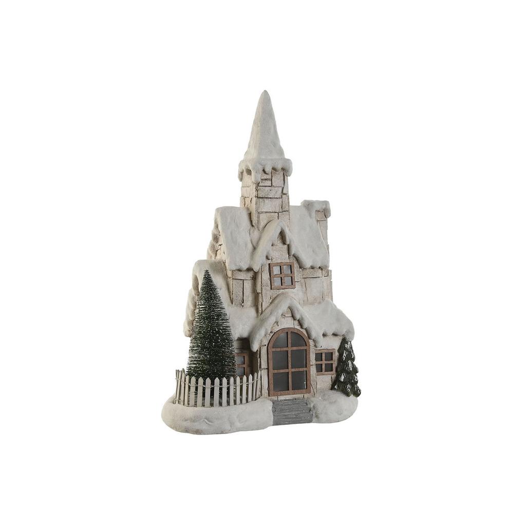 Beleuchtungsdekoration Zuhause ESPRIT Weiß Grün Natur Haus 35 x 20 x 51 cm