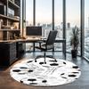 Soccer Printed Round Rug Carpet Chair Rug Area Rug Entryway Doormats,for Office Chair Living Room Bedroom Kitchen Room.