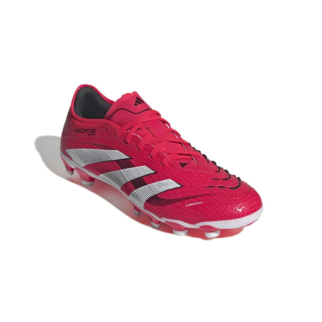 Adidas Predator Pro Soccer Unisex Lucid Black Size HG/AG Cleats, Adult, NLH38, Red/Footwear White/Core (ID3825), 27.5cm