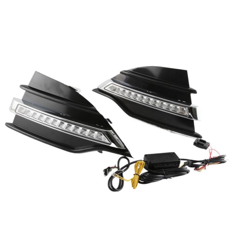 Fits 2013-2016 Ford Kuga/Escape: Daytime Running Fog Light Frame with Lights.