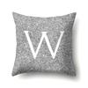 Polyester Pillowcase Home Decoration Gray Bottom Pillowcase 26 English Letter Cushion Cover