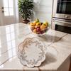 Canvas Embroidered Floral Table Mat With Heatresistant Thick Durable Material For Home Dining