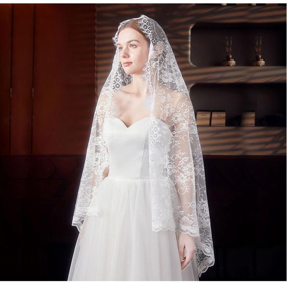 Kant Dames Sjaal Zwart Bruidssluier Nieuwe Katholieke Sluier Mantilla kopen  vanaf een prijs van 12 | Joom, image size:1000x1000