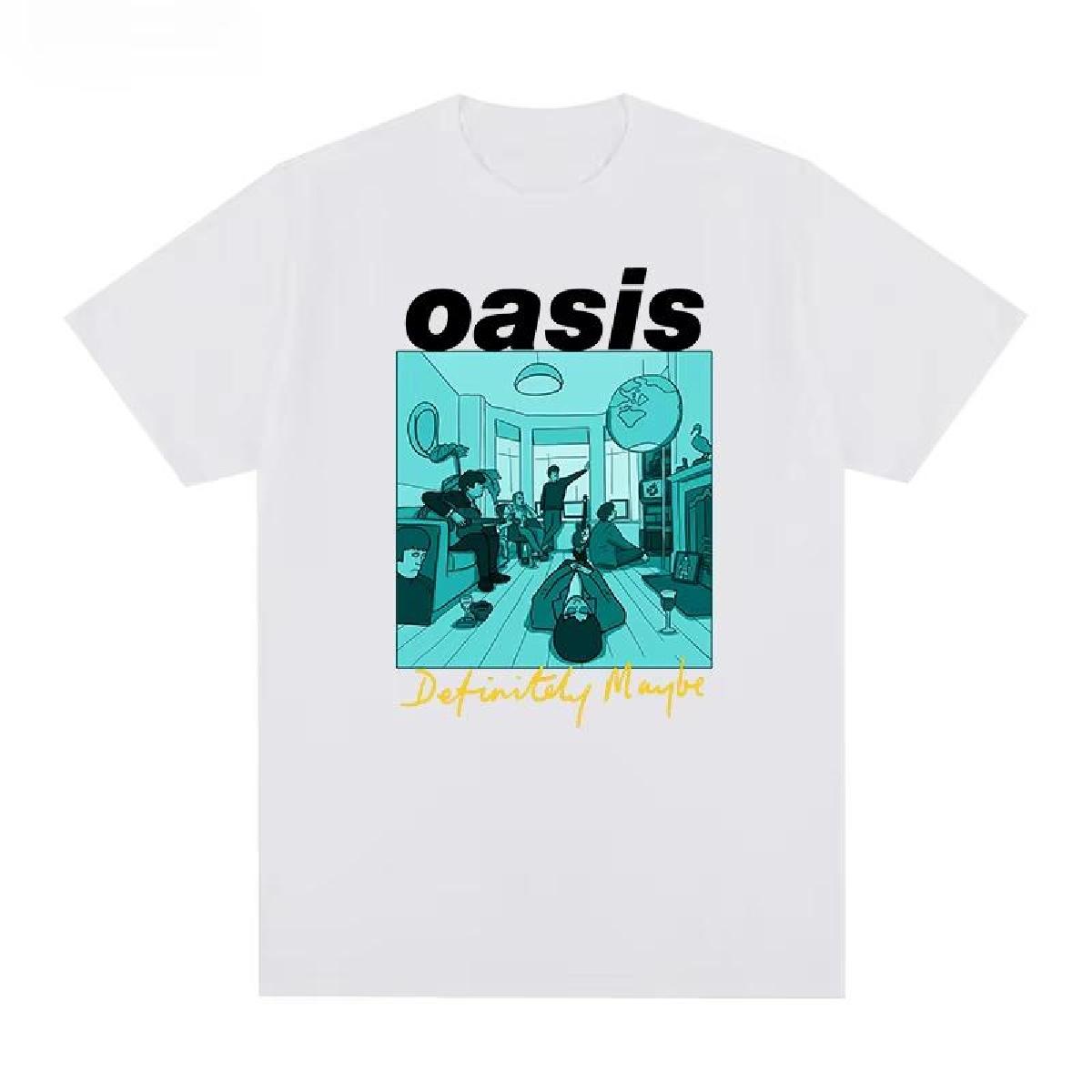 

Футболка с коротким рукавом Oasis 2025 года British Rock Blur для мужчин и женщин в стиле ретро из хлопка, удобная повседневная спортивная модная футболка XXXXXL чёрный