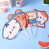 Creative Cartoon Animal Mini Folding Fan - Cute, Portable, Irregular Shape Fan for Kids and Students.