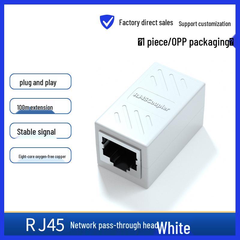 RJ45 Gigabit Netzwerk Splitter Extender Kupplung: 1-zu-2 Durchgangsverbinder