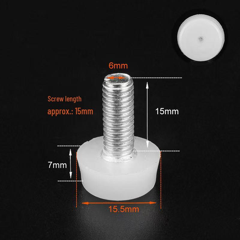 Adjustable Furniture Heightening Foot Pad (M6/M8/M10) – Screw Base for Shelves