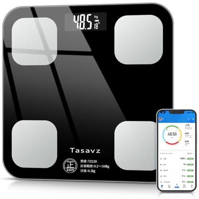 Bathroom Scale [New Release, Slim & Accurate] Bluetooth Compatible, Step-On Only, High Precision, Automatic Power On/Off, iOS/Android Compatible, Back