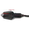 Universal 4Pcs Motorcycle Turn Signals Double Color Led Yellow Amber Flowing Blinker and Blue Daytime Running Indicator   (Black)