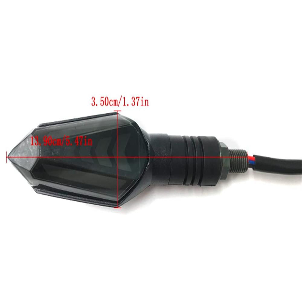 Universal 4Pcs Motorcycle Turn Signals Double Color Led Yellow Amber Flowing Blinker and Blue Daytime Running Indicator (Black)
