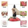 Meat Tenderizer 16-Needle Stainless Steel Tool, Sharp Needle Hammer for Beef, Steak, Chicken, Pork, Perfect for Marinating & Grilling