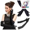 High Elastic Spandex Sun Protection Long Gloves Party Nightclub Wedding Performance Black Gloves