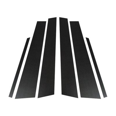 6Pcs for Chrysler 300 2011 2012-2017 2018 2019 2020 2021 Carbon Fiber Look Car Pillar Posts Door Window Stickers Trims Cover