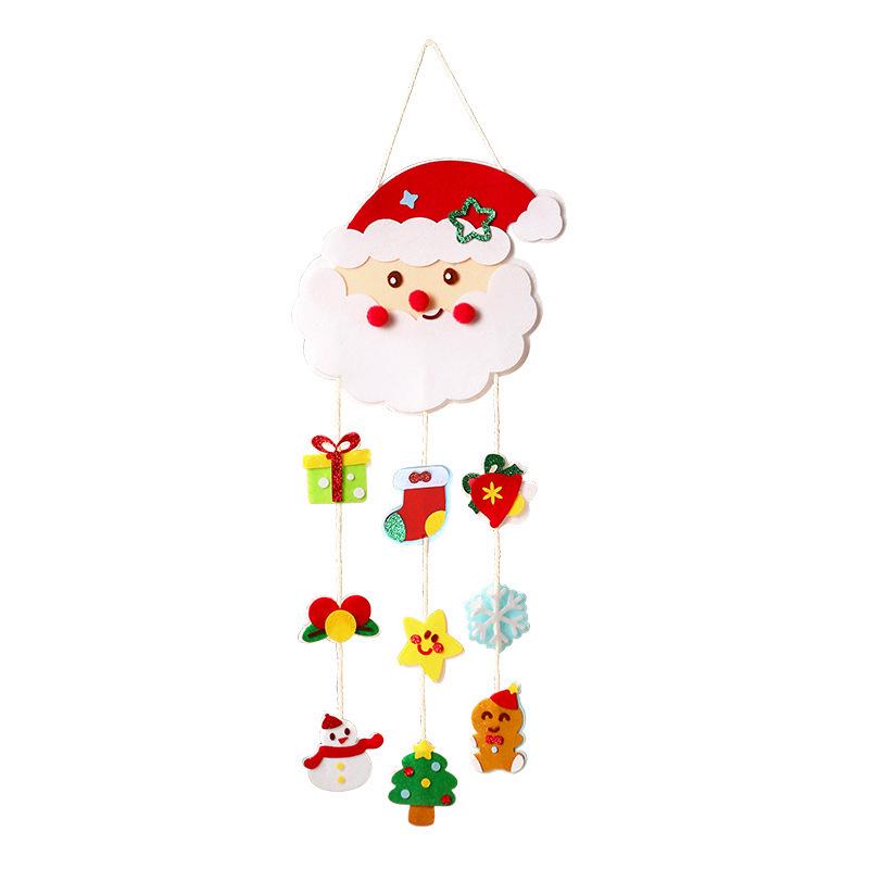 DIY Non-Woven Christmas Tree & Santa Ornaments Kit for Kids