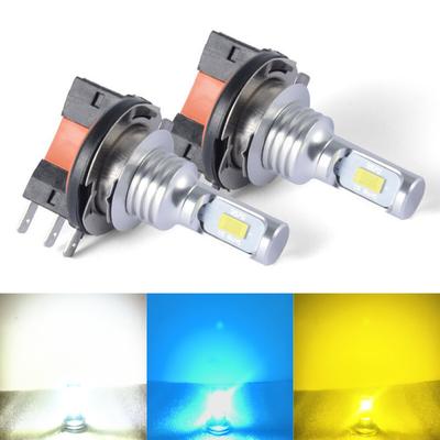 1 Pair Car H15 LED Bulb Headlight Fog Light High Beam Day Driving Running Light 12V 6000K 3570 CSP White Auto Lamp