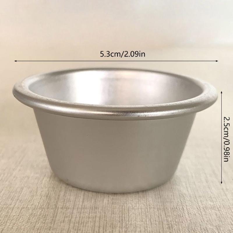 Confezione da 10 Stampini Antiaderenti per Tazze da Torta Occidentale, Stampi per Budino, Teglia in Alluminio per Muffin, Piccoli Stampi per Tartellette all'Uovo, Pratico Utensile da Cucina