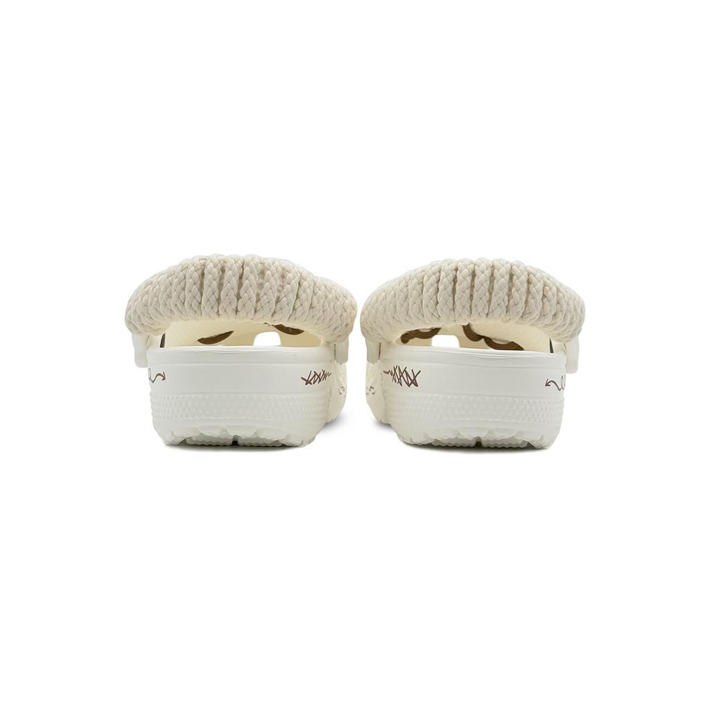 Crocs Classic Clog EVA Hand-Painted Street Cute Stylish Versatile Casual Hole Shoes Unisex White