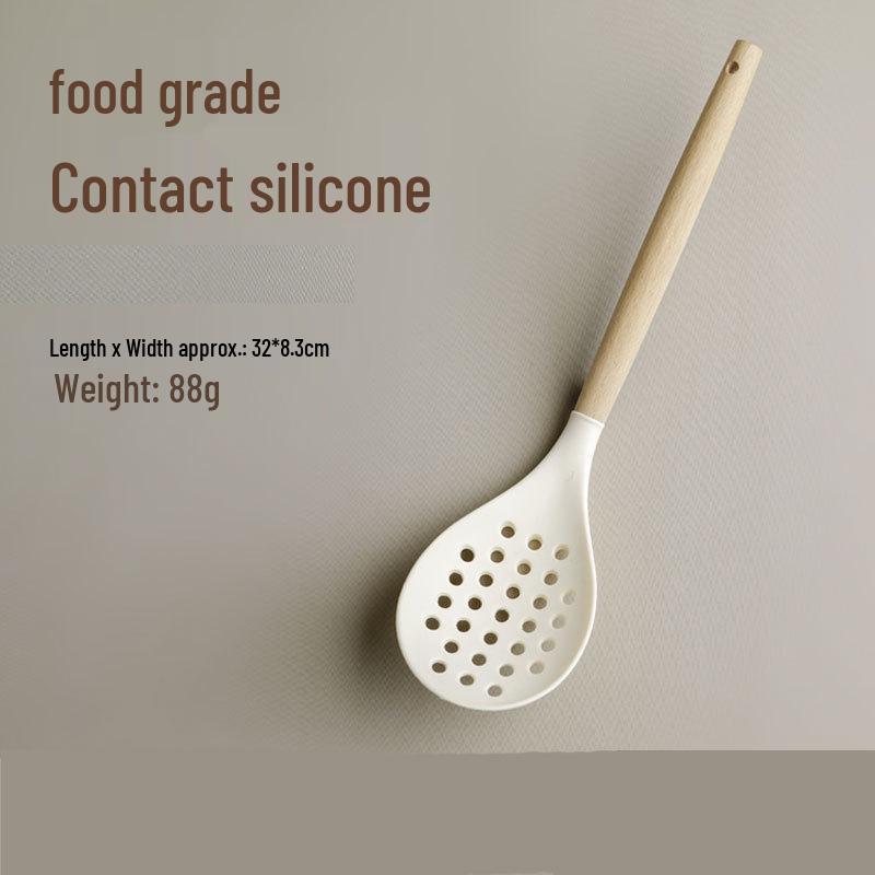 High-Temp Silicone Cookware Set: Spatula, Ladle & Slotted Spoon for Non-Stick Pans