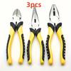 3pcs Carbon Steel Clip Set, 6 Inch Multi-Functional Clip, Wire Cutter with Anti-Slip and Rust- Pointed Clip for Indoor and Outdoor Maintenance Tools