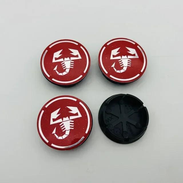 4 Pieces 50mm For Scorpion Abarth 5CC 1100 500 Alloy Auto Wheel Rim Center Cap Cover Hub Dust-proof Covers Car Styling 4 Pieces