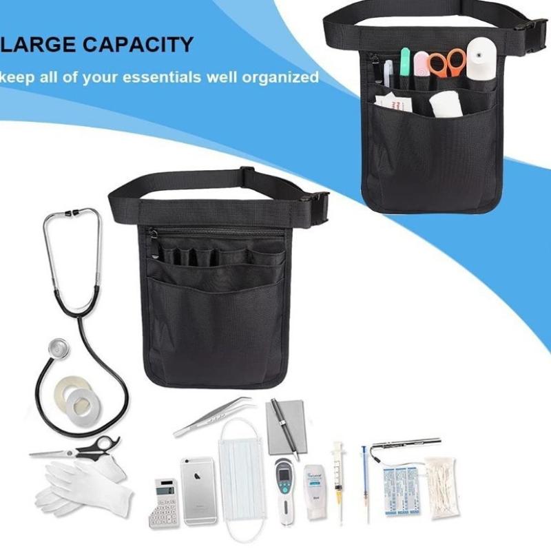 Adjustable Nurse Fanny Pack Portable Large Capacity Oxford Cloth Nurse Pouch Waist Bag Multi Compartment Pocket Belt Organizer