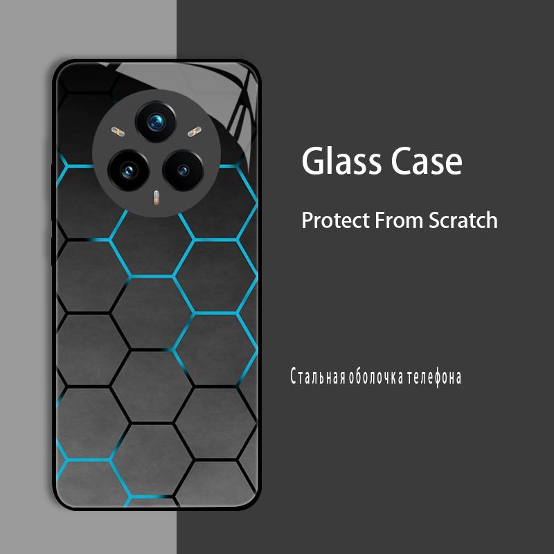 For Realme 14 Pro Plus Case Cover Tempered Glass Case Hard Coque Bumper For Realme 14X 13 Plus 12 Pro Plus GT7 Pro Protect Case