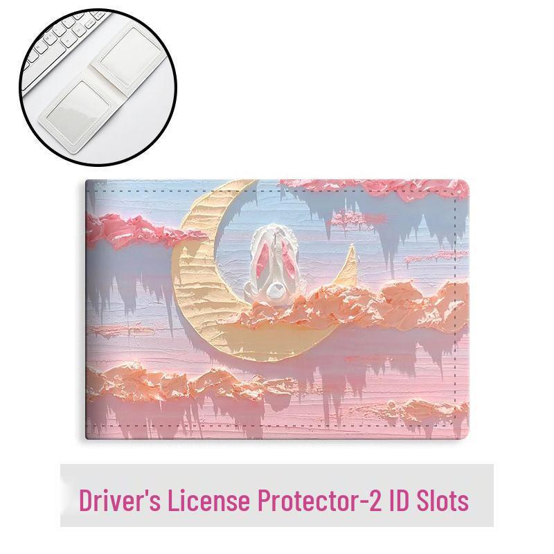 Oil Painting Leather Driver's License & Registration Protective Case