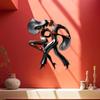 1 ud., Pareja Bailando Arte Metálico Decoración de Pared, Escultura de Pared Metálica de Baile, Decoración de Pared Mural Metálico de Baile, Hogar Patio Balcón