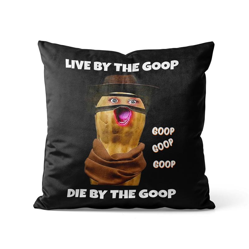 Gaslight Gatekeep Girlboss Burnt Peanut Pillow Cover Live By The Goop Die By The Goop Funny Meme Cowboy Design Cushion Case