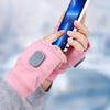 2 Pcs USB Graphite Quick Heating Gloves Game Office Outdoor Half Finger Smart Temperature Control Long Battery Life Warming Hand Warmer
