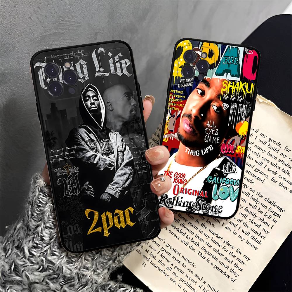 Rapper 2pac Singer Tupac 2 Phone Case For IPhone 17 16 Pro Max 15 14 13 12 11 Mini PLUS Cover