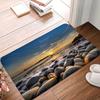 Pebbles Pattern Polyester Doormat Non-Slip Bath Mat Indoor Outdoor Home Decor Carpet Living Room Bedroom Kitchen Rug