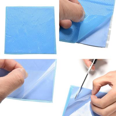 100mmx100mmx1mm Blue Heatsink Cooling Thermal Conductive Uncut Silicone Pad